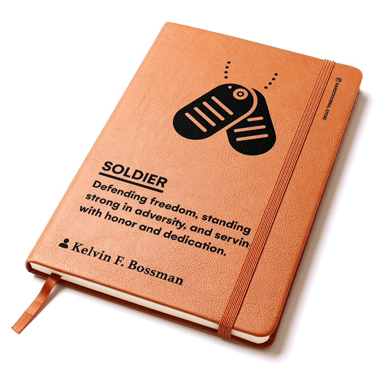 Pic 2 copy Customized Premium Leather Journal for Soldiers - Image 3