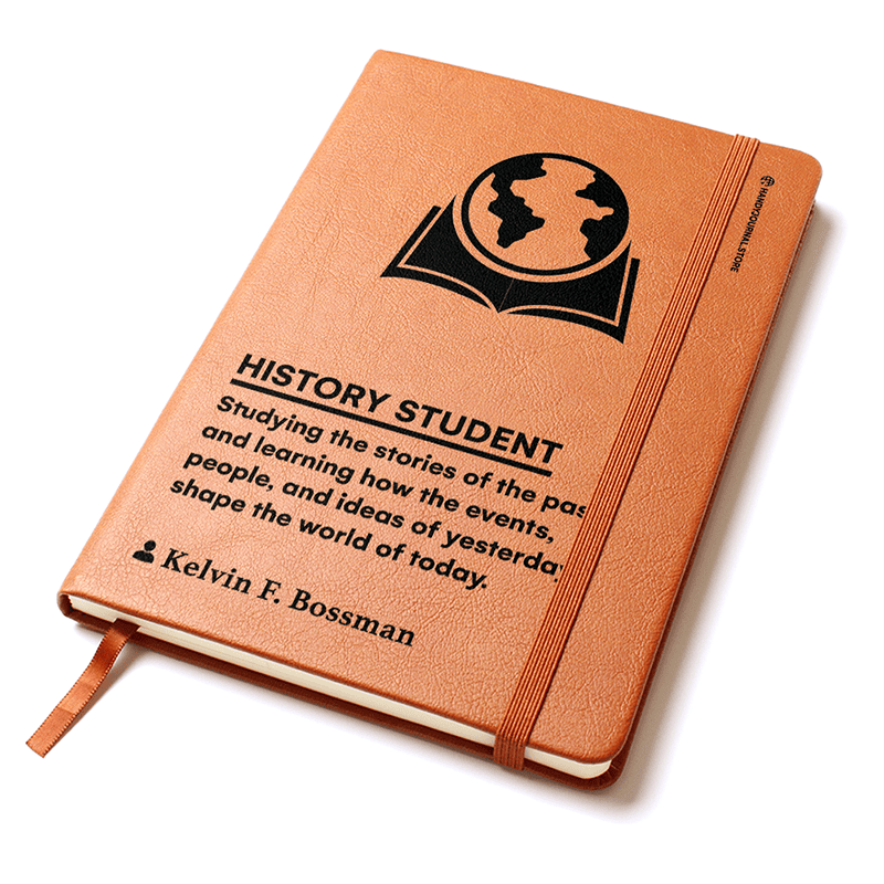 Pic 2 copy Customized Premium Leather Journal for History Students - Image 3