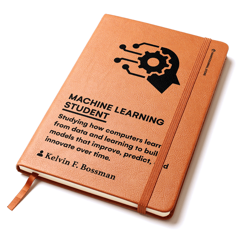 Pic 2 copy Customized Premium Leather Journal for Machine Learning Students - Image 3