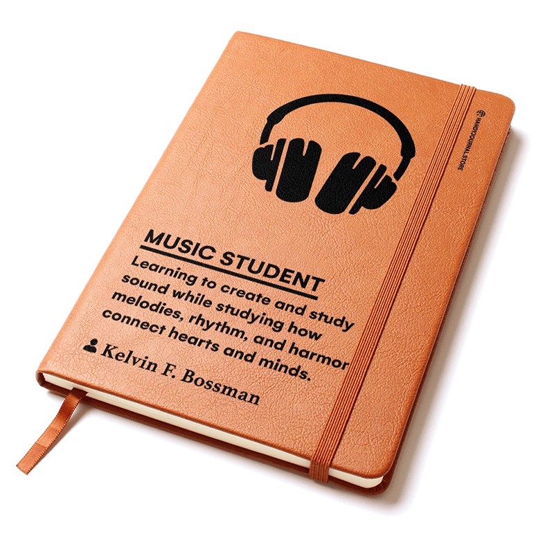 Pic 2 copy Customized Premium Leather Journal for Music Students - Image 3