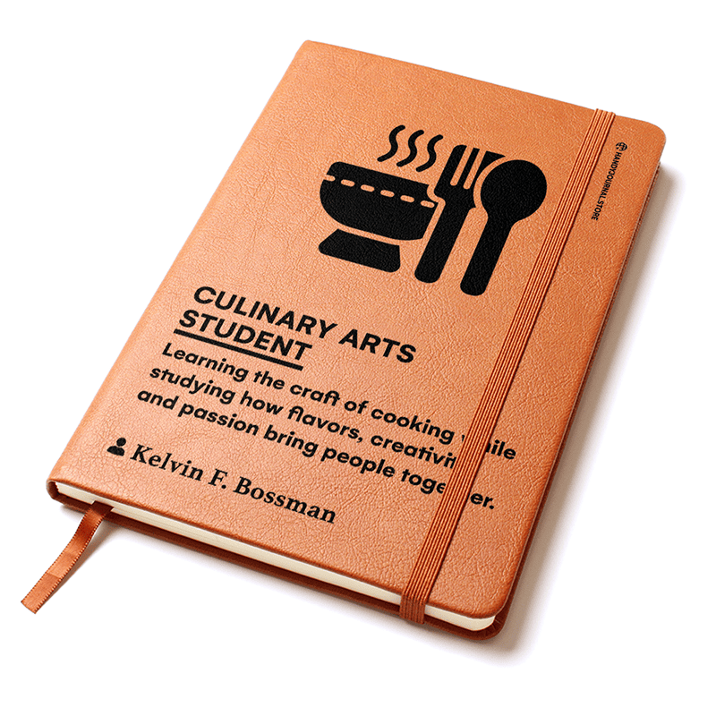 Pic 2 copy Customized Premium Leather Journal for Culinary Arts Students - Image 3
