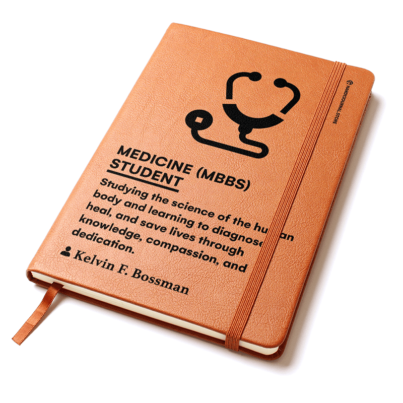 Pic 2 copy Customized Premium Leather Journal for Medicine (MBBS) Students - Image 3