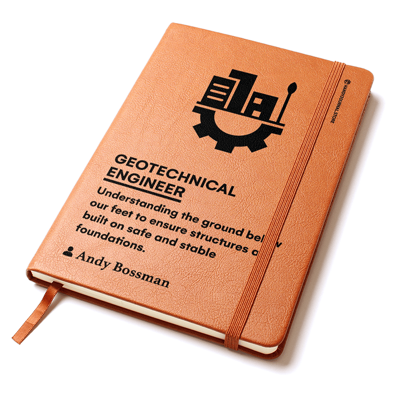 Pic 2 copy Customized Premium Leather Journal for Geotechnical Engineers - Image 3