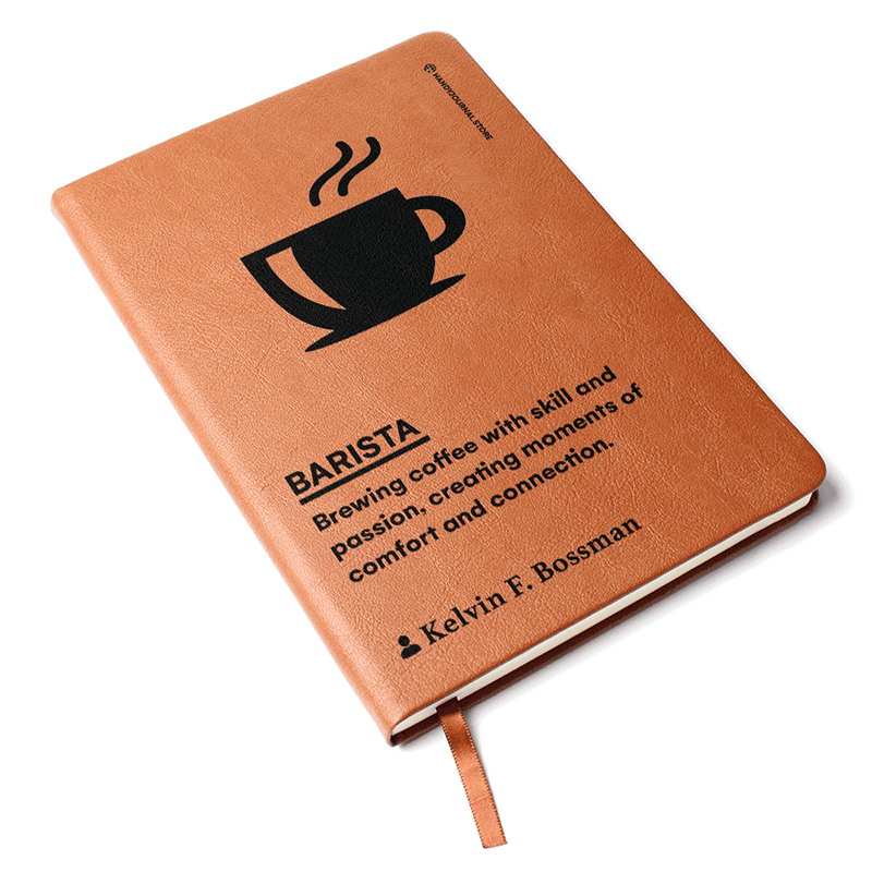 Pic 3 copy Customized Premium Leather Journal for Baristas - Image 4