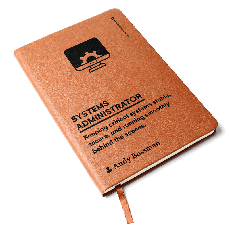 Pic 3 copy Customized Premium Leather Journal for Systems Administrators - Image 4