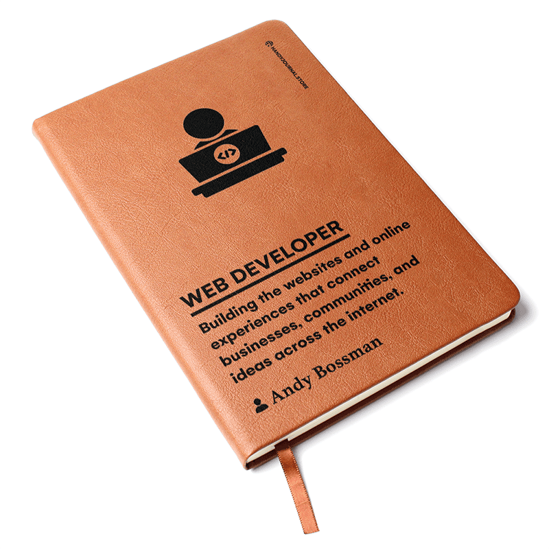 Pic 3 copy Customized Premium Leather Journal for Web Developers - Image 4