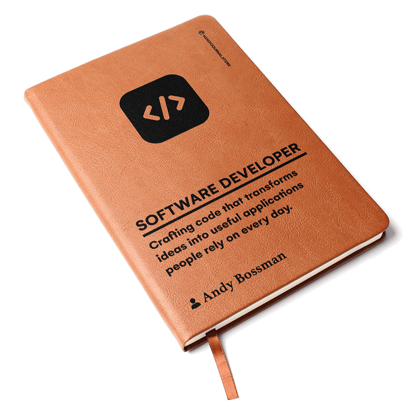Pic 3 copy Customized Premium Leather Journal for Software Developers - Image 4
