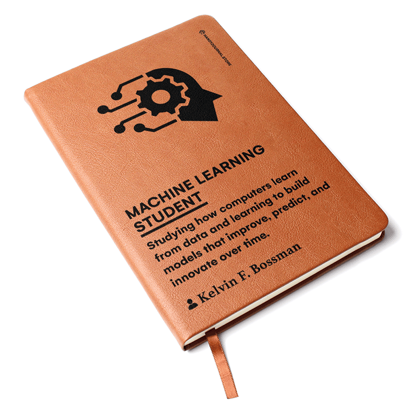 Pic 3 copy Customized Premium Leather Journal for Machine Learning Students - Image 4