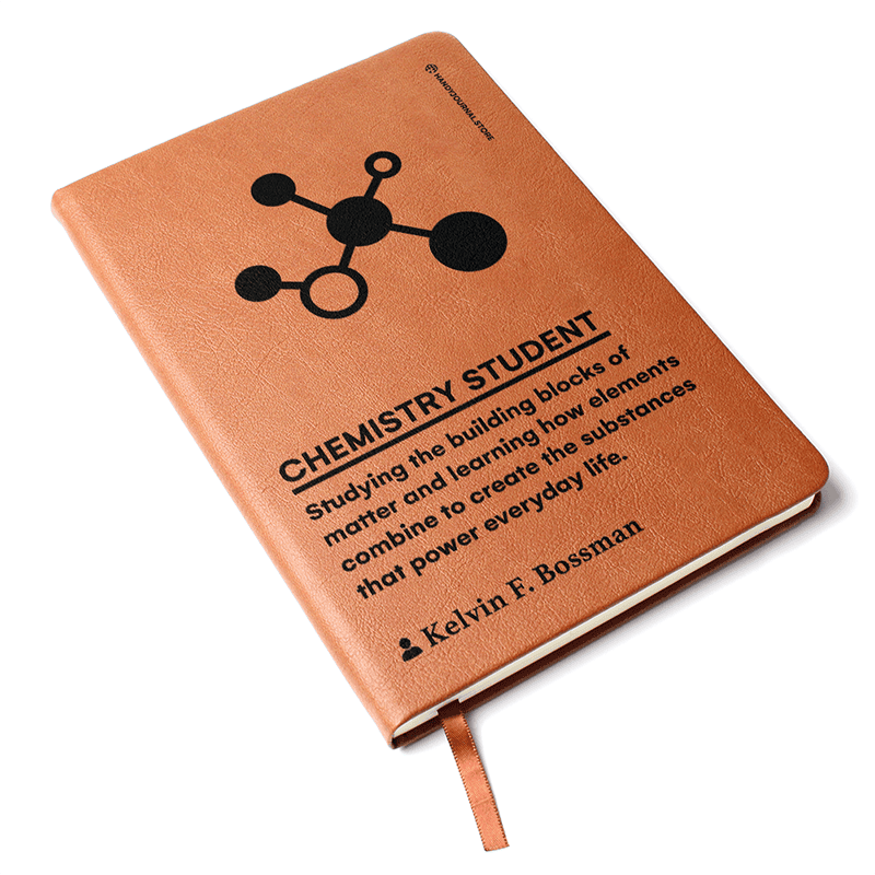 Pic 3 copy Customized Premium Leather Journal for Chemistry Students - Image 4