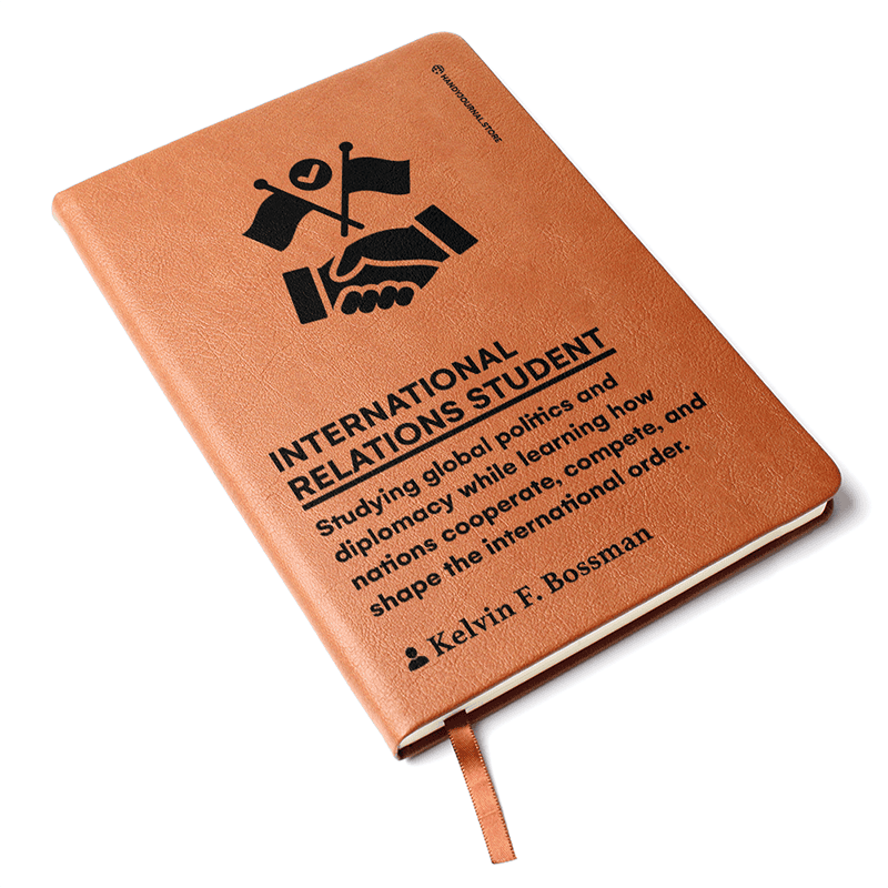 Pic 3 copy Customized Premium Leather Journal for International Relations Students - Image 4