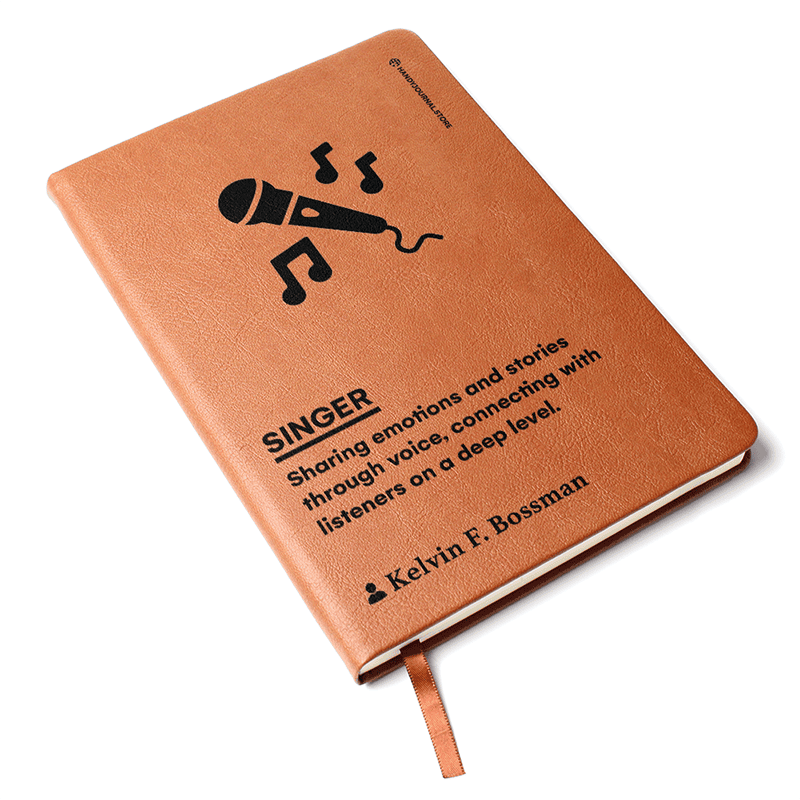 Pic 3 copy Customized Premium Leather Journal for Singers - Image 4