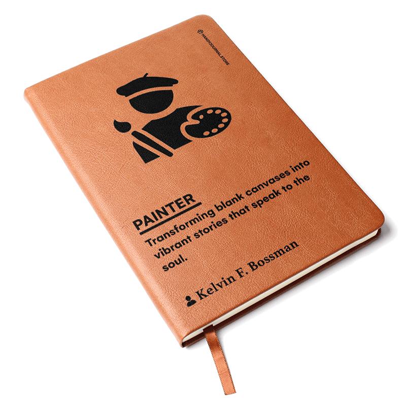 Pic 3 copy Customized Premium Leather Journal for Painters - Image 4
