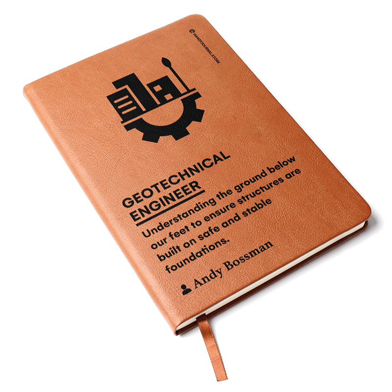 Pic 3 copy Customized Premium Leather Journal for Geotechnical Engineers - Image 4