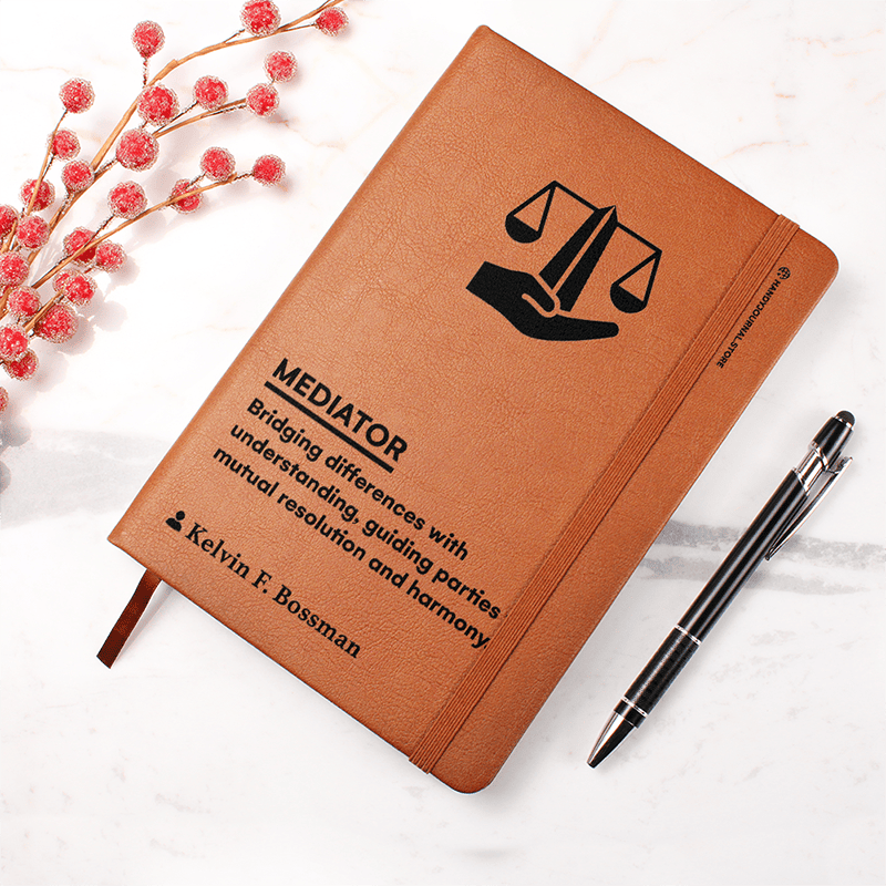 Pic 4 copy Customized Premium Leather Journal for Mediators - Image 5