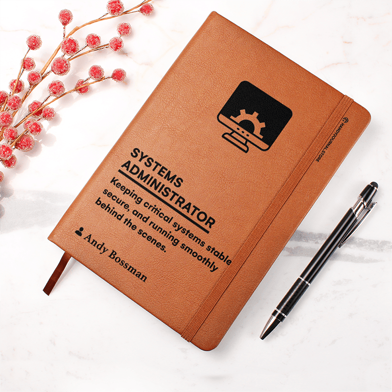 Pic 4 copy Customized Premium Leather Journal for Systems Administrators - Image 5