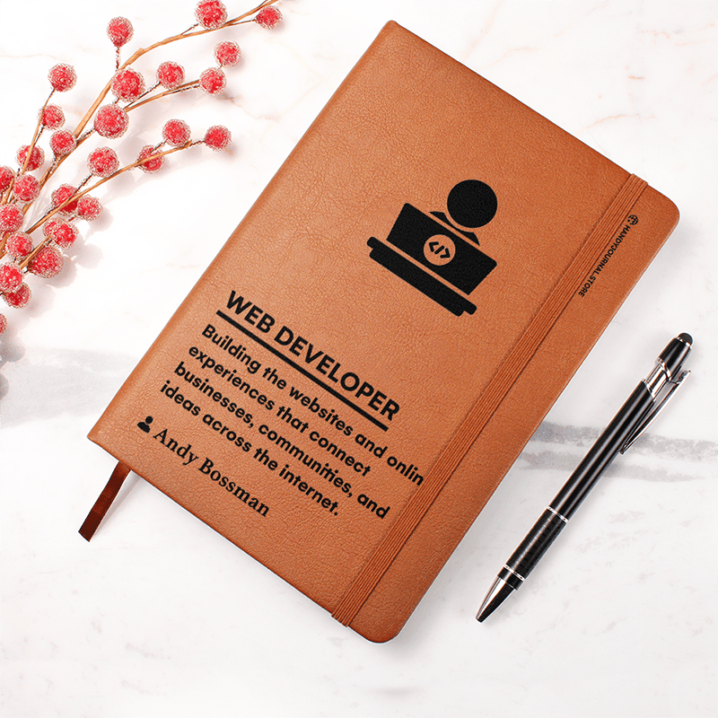 Pic 4 copy Customized Premium Leather Journal for Web Developers - Image 5