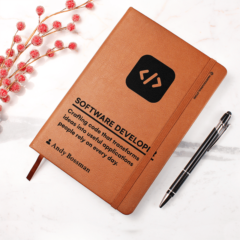 Pic 4 copy Customized Premium Leather Journal for Software Developers - Image 5