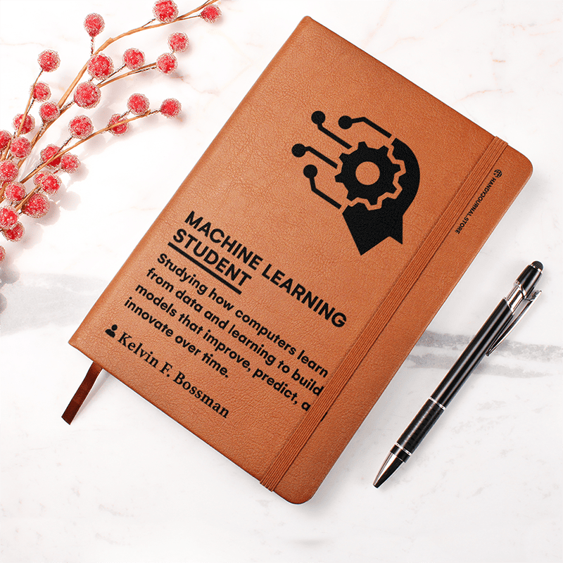 Pic 4 copy Customized Premium Leather Journal for Machine Learning Students - Image 5