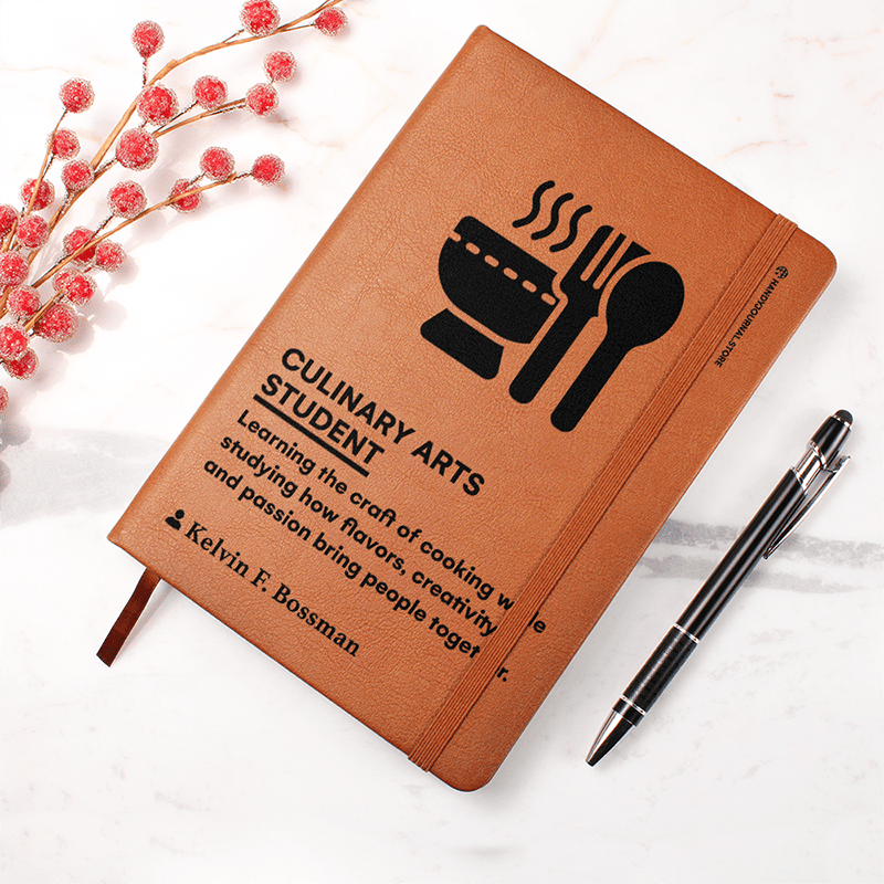 Pic 4 copy Customized Premium Leather Journal for Culinary Arts Students - Image 5