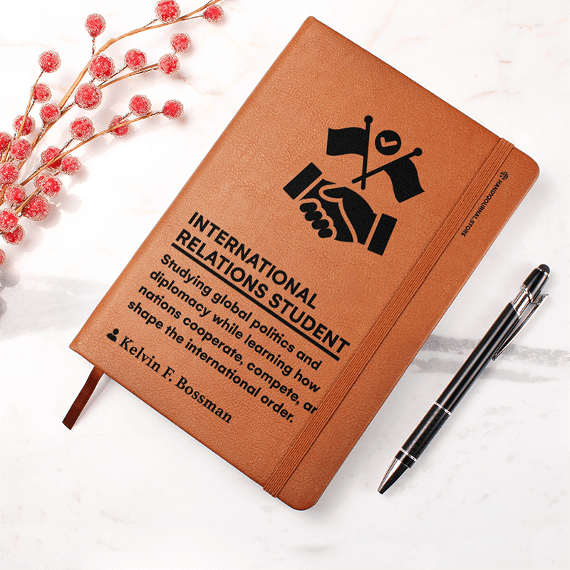 Pic 4 copy Customized Premium Leather Journal for International Relations Students - Image 5