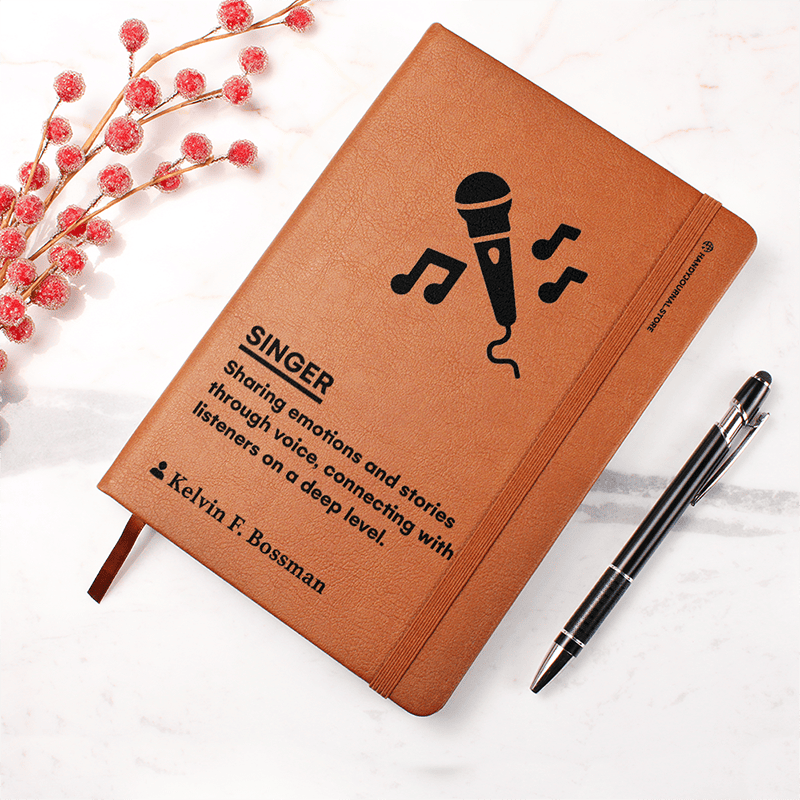 Pic 4 copy Customized Premium Leather Journal for Singers - Image 5