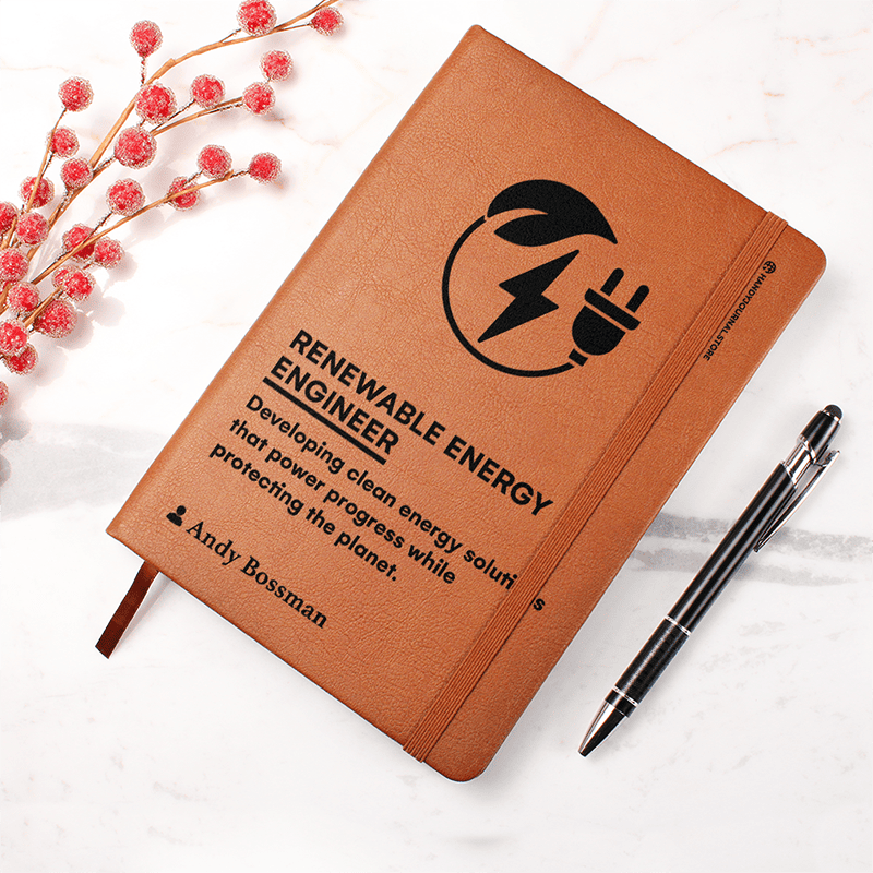 Pic 4 copy Customized Premium Leather Journal for Renewable Energy Engineers - Image 5