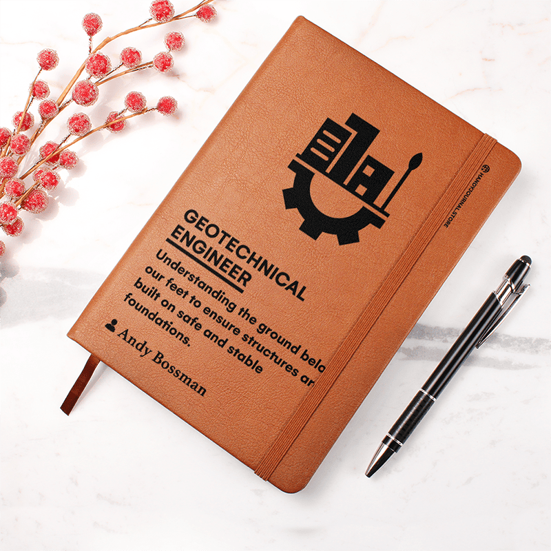 Pic 4 copy Customized Premium Leather Journal for Geotechnical Engineers - Image 5