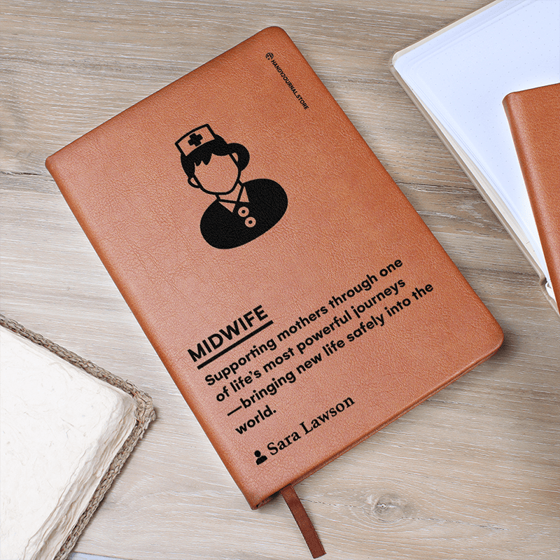 Pic 5 copy Customized Premium Leather Journal for Midwives - Image 6