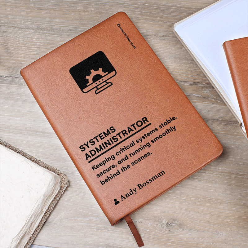 Pic 5 copy Customized Premium Leather Journal for Systems Administrators - Image 6