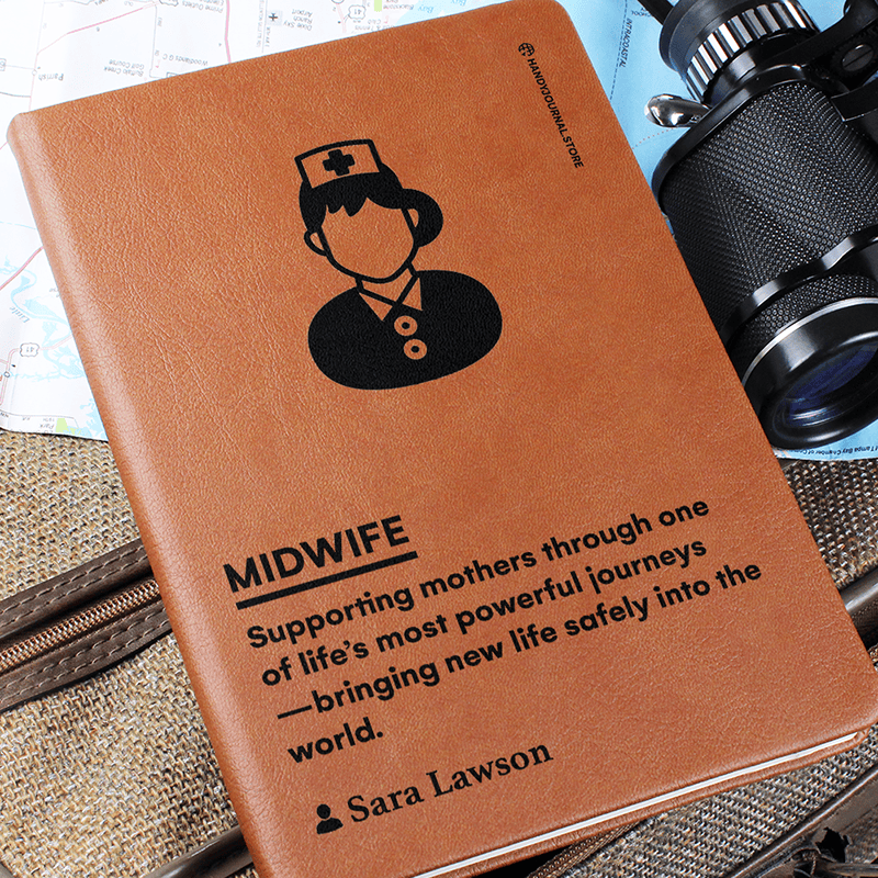 Pic 6 copy Customized Premium Leather Journal for Midwives - Image 7