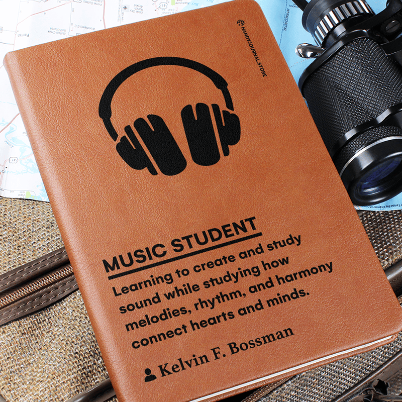 Pic 6 copy Customized Premium Leather Journal for Music Students - Image 7