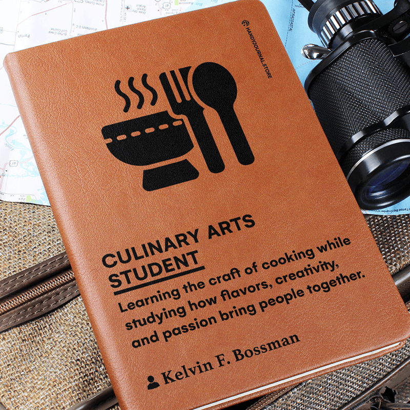 Pic 6 copy Customized Premium Leather Journal for Culinary Arts Students - Image 7