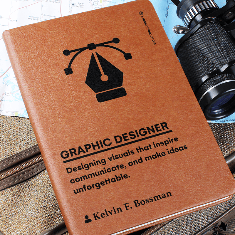 Pic 6 copy Customized Premium Leather Journal for Graphic Designers - Image 7