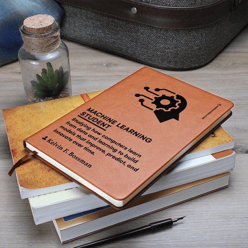 Pic 7 copy Customized Premium Leather Journal for Machine Learning Students - Image 8
