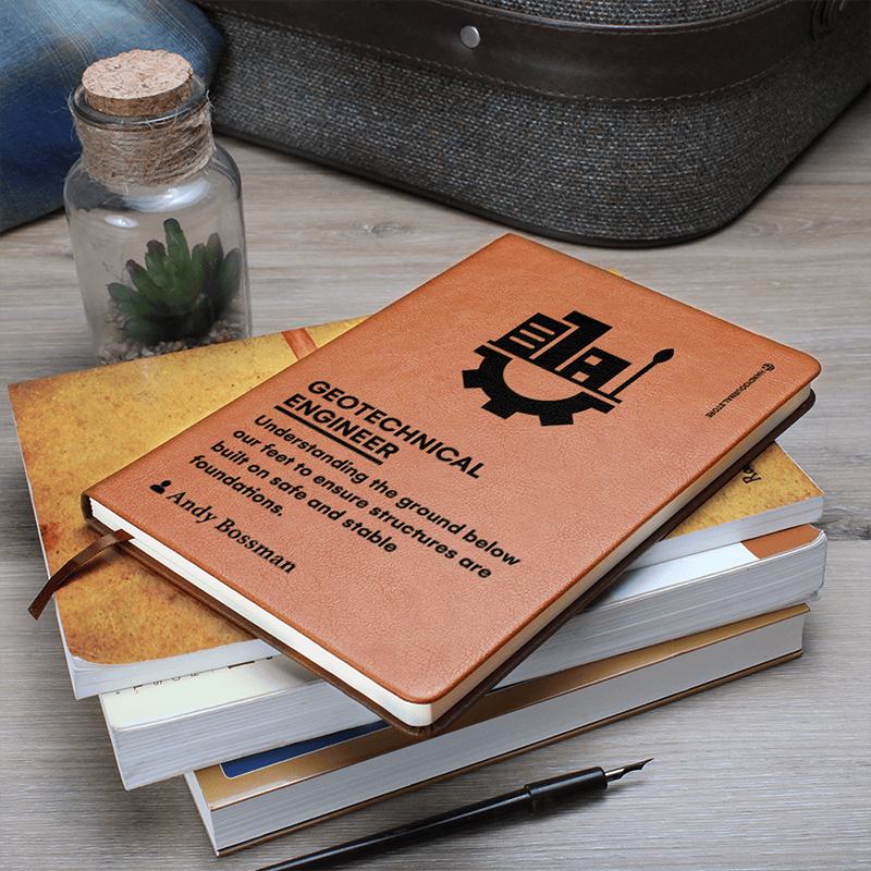Pic 7 copy Customized Premium Leather Journal for Geotechnical Engineers - Image 8